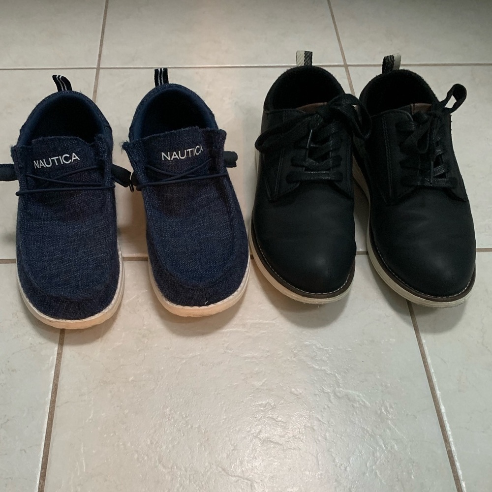 Two Boys Size 4 Casual Dress Shoes